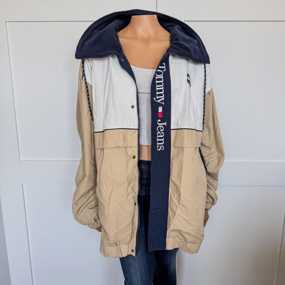 2022 Tommy Hilfiger Oversized Color Block Trench Style Jacket-Men's Size Large - Picture 6 of 13